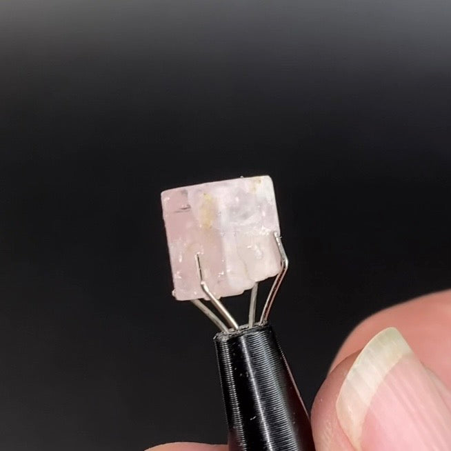 Terminated Pink Apatite Crystal with Muscovite Mica - Fluorescent Natural Crystal