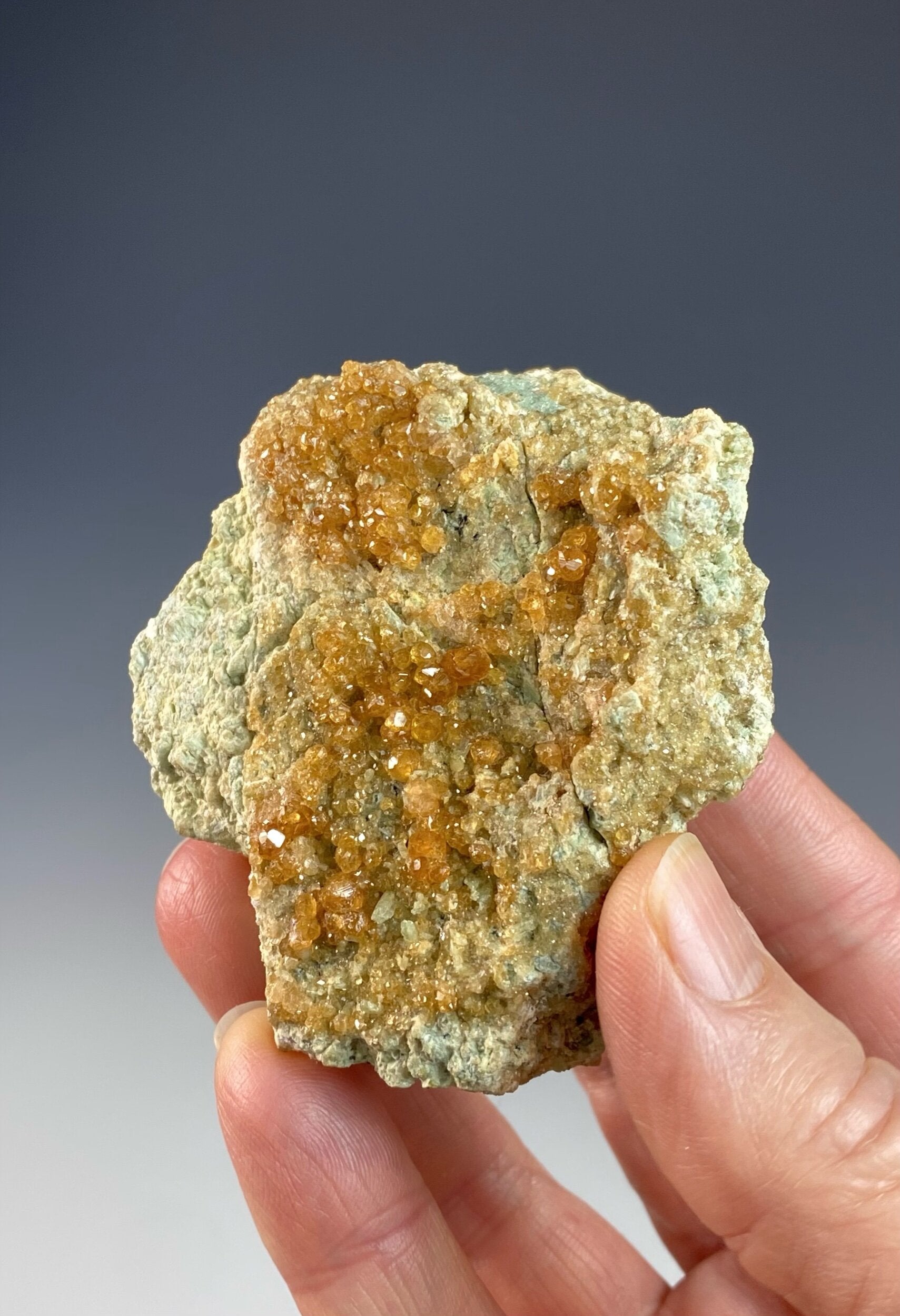 Orange Garnet Cluster on Matrix from Pakistan