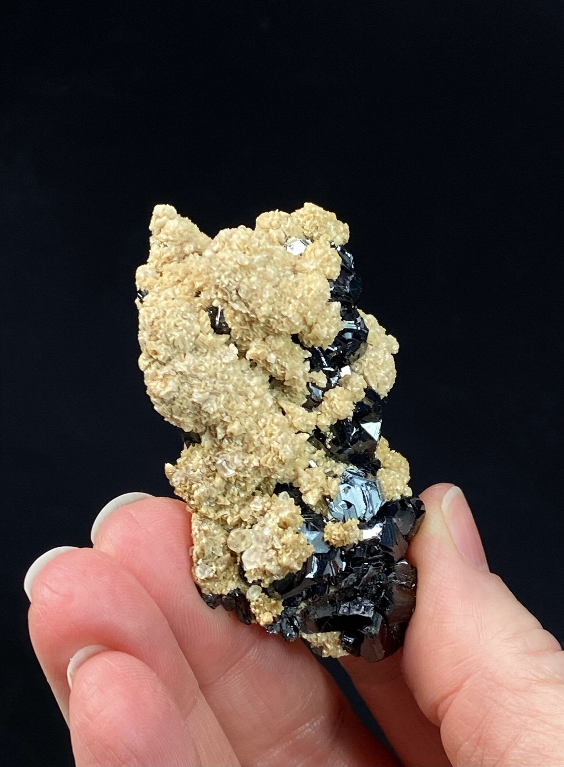 Sphalerite Cluster with Siderite from Trepca Mine Complex, Mitrovica, Kosovo