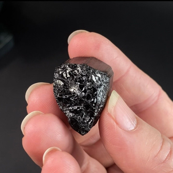 Terminated Black Tourmaline Schorl Crystal from Shigar Valley, Pakistan