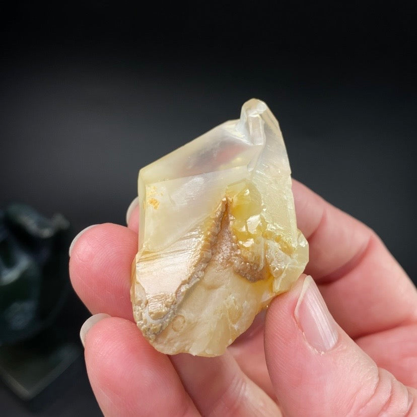 Bone Quartz Crystal with Halloysite Inclusions from Balochistan, Pakistan