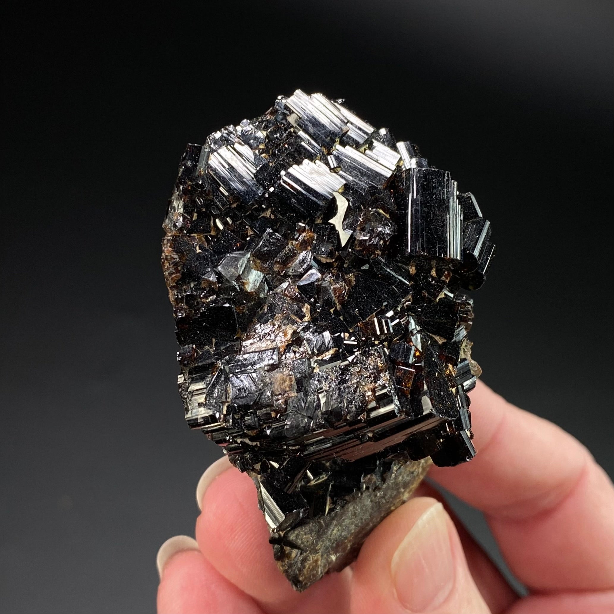 Red Brown Vesuvianite / Idocrase Cluster