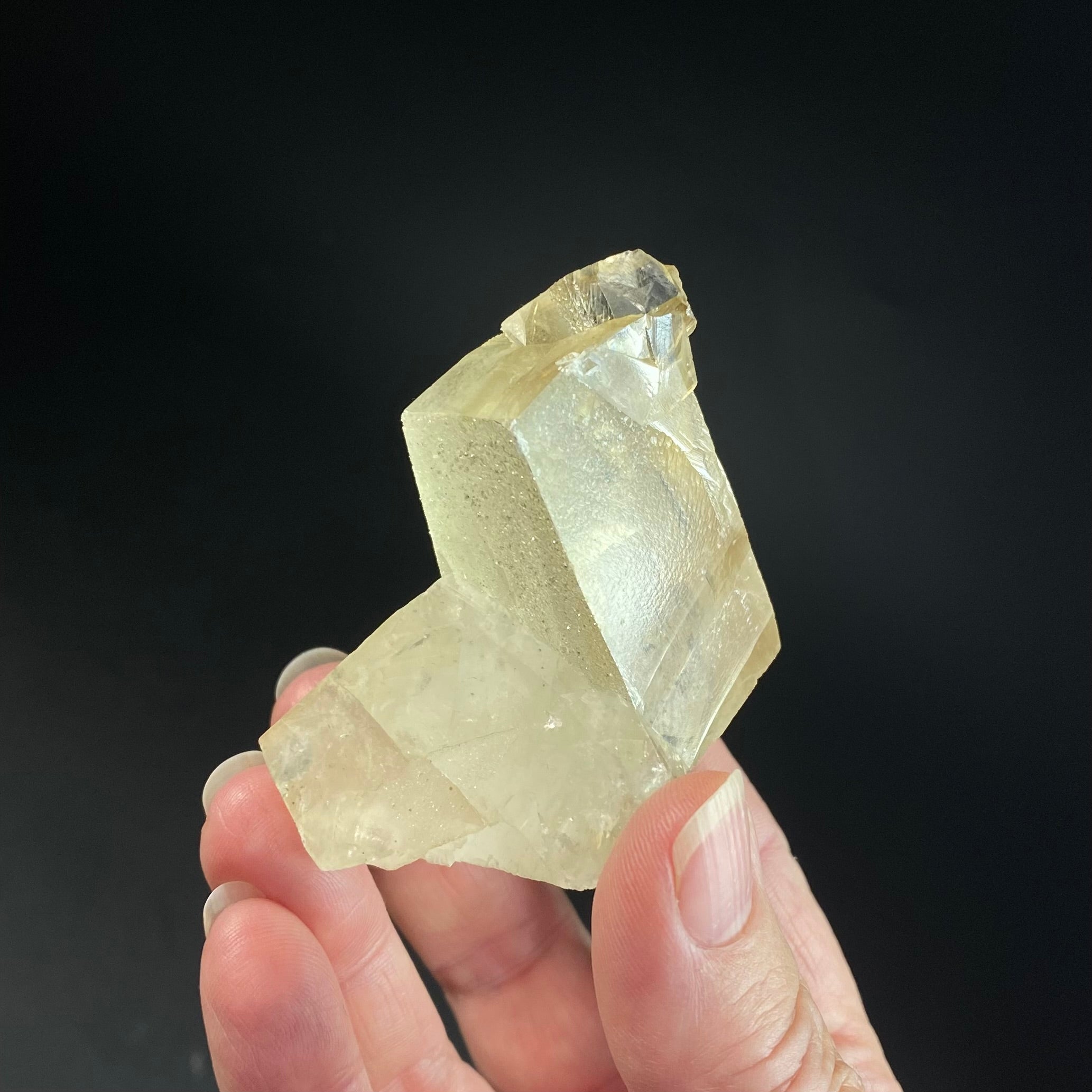 Golden Calcite Crystal Cluster with Druzy Clear Apophyllite