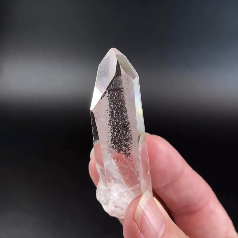 Water Clear Quartz Crystal with Starbrary Markings, Minas Gerais, Brazil