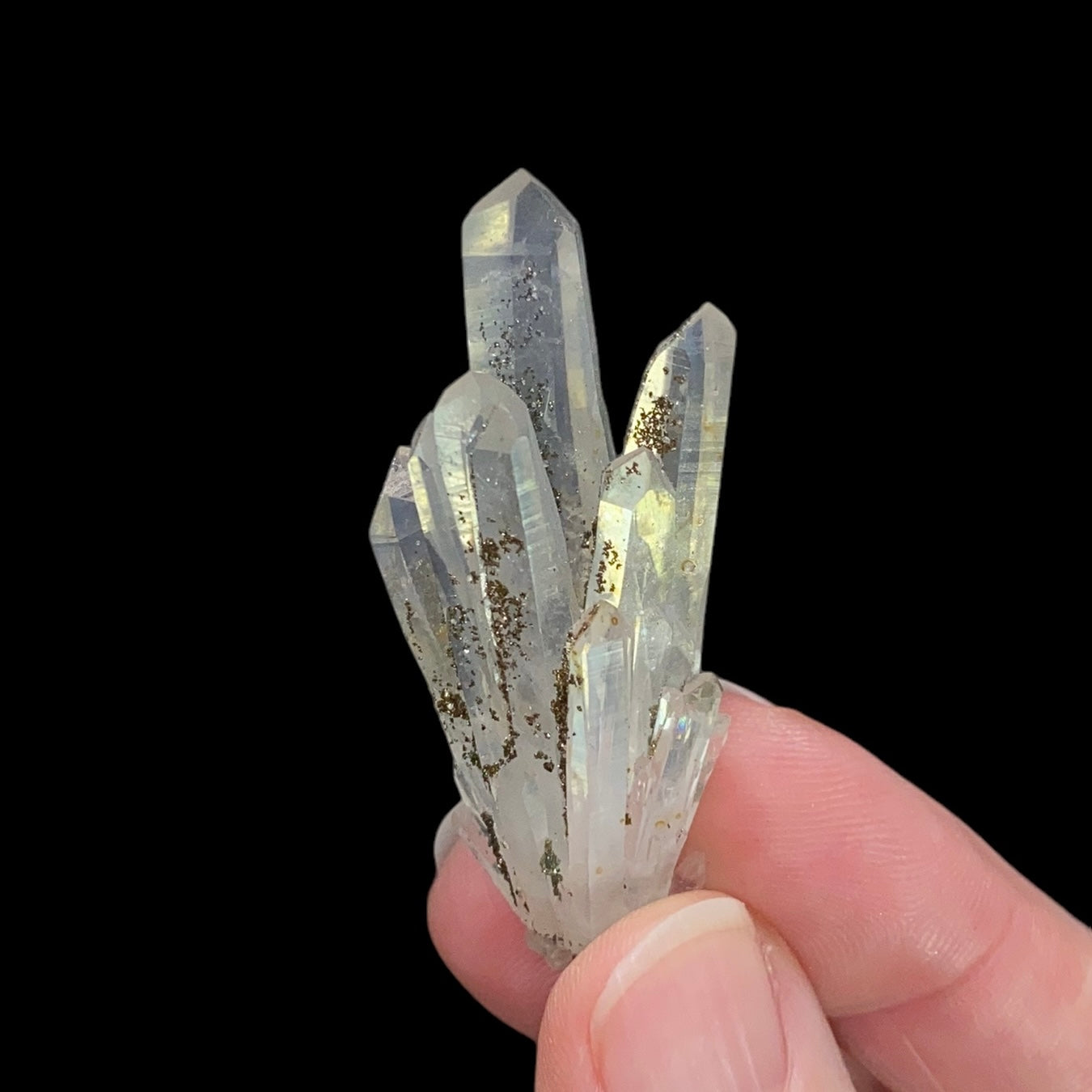 Quartz Cluster with Iridescent Pyrite, Trepca Mines, Kosovo