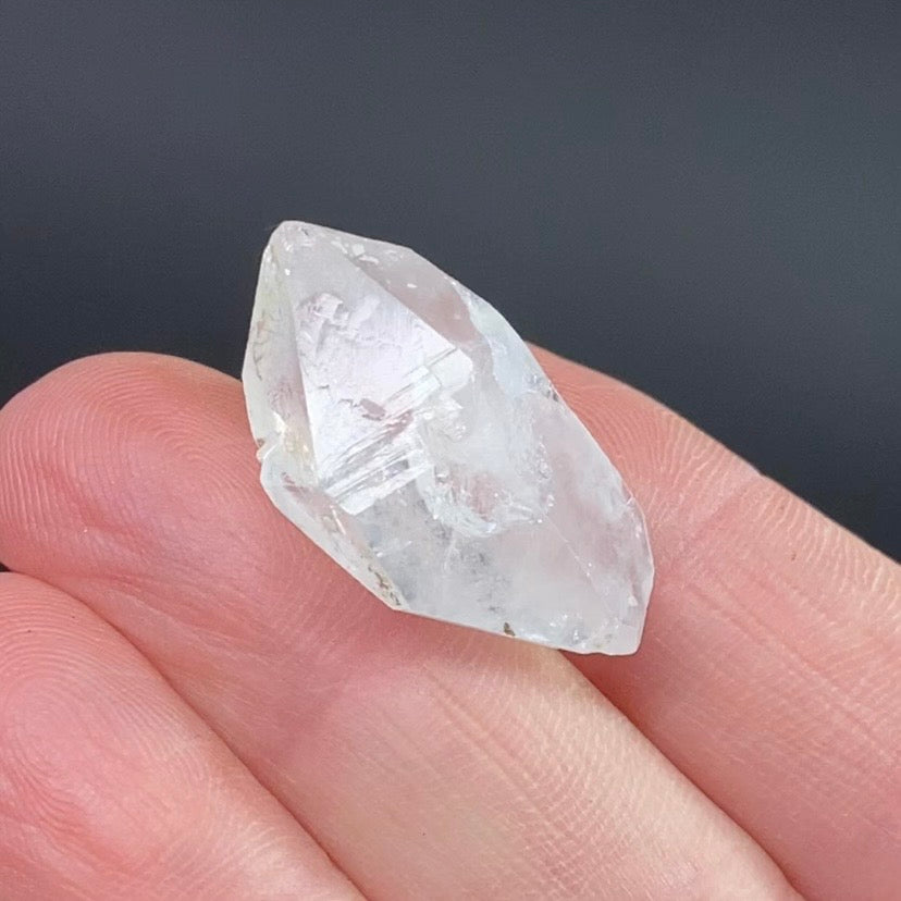Double Terminated Diamond Quartz Crystal with Record Keepers