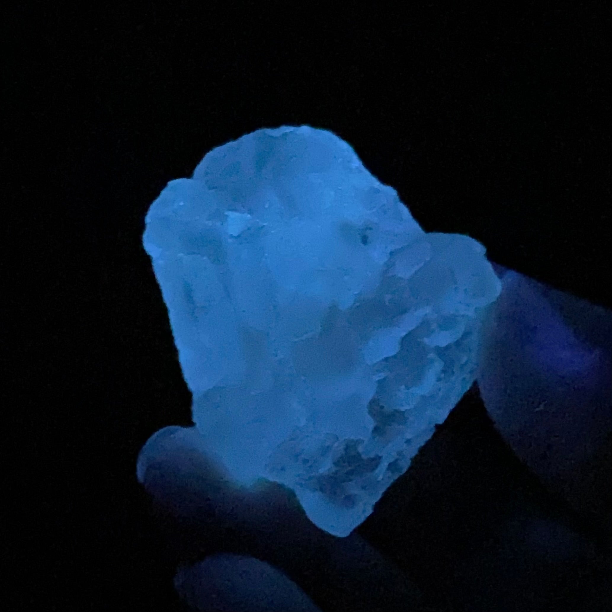 Fluorescent Clear Etched Pollucite Crystal from Afghanistan