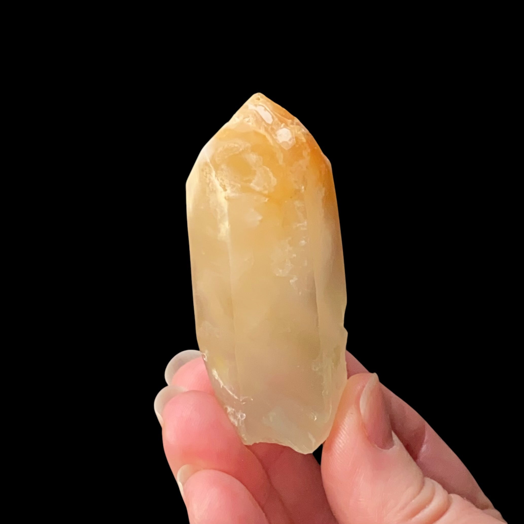 Bone Quartz Crystal with Halloysite Inclusions from Balochistan, Pakistan