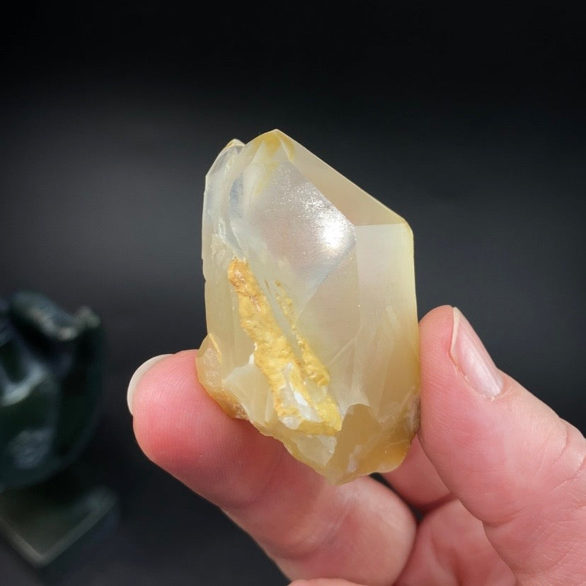 Bone Quartz Crystal with Halloysite Inclusions from Balochistan, Pakistan