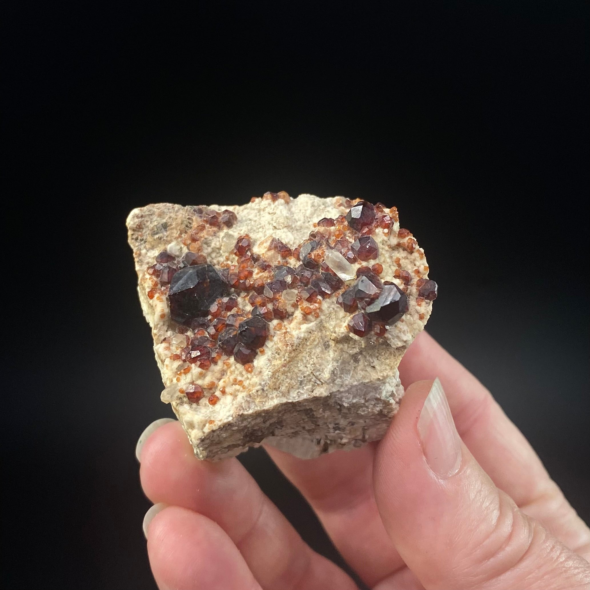 Almandine Garnets & Quartz on Matrix from Hunan Province, China