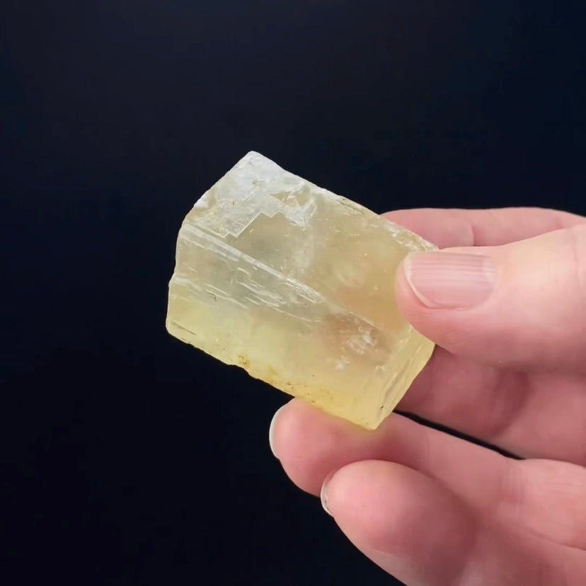Rhombic Honey Calcite Specimen from Guizhou Province, China