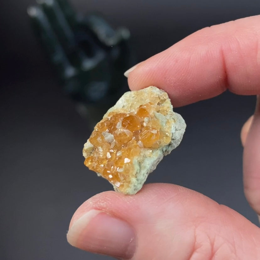 Orange Garnet Crystals on Matrix from Pakistan - Multiples Available