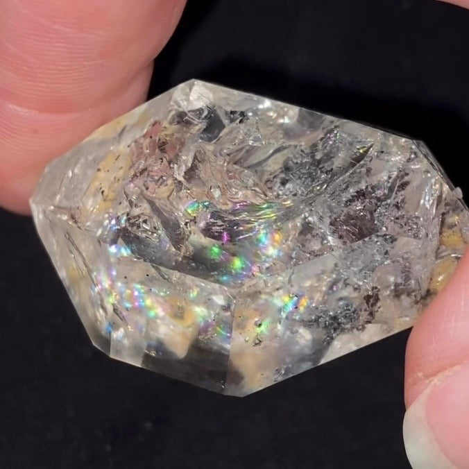 Double Terminated Herkimer “Diamond” Quartz Crystal with Rainbows