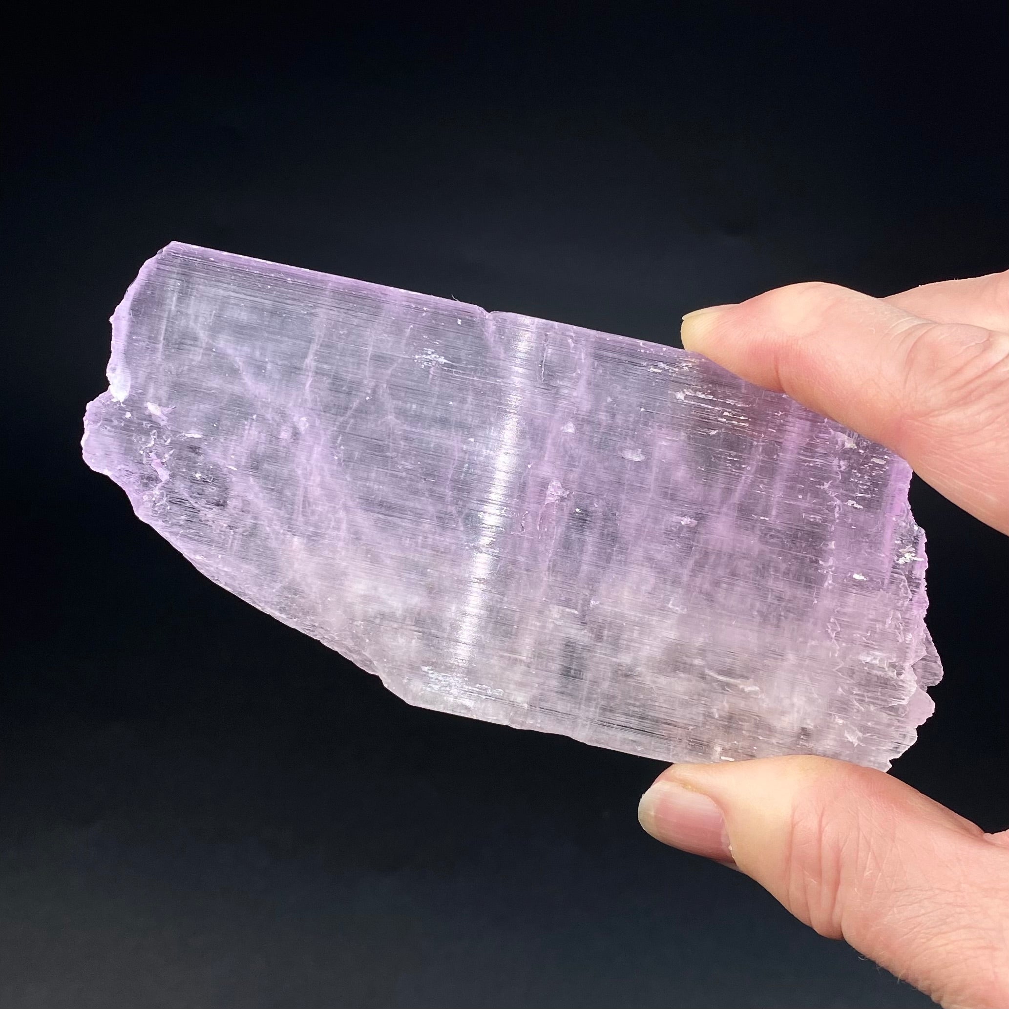 Large Pink Kunzite Spodumene Crystal, Fluorescent