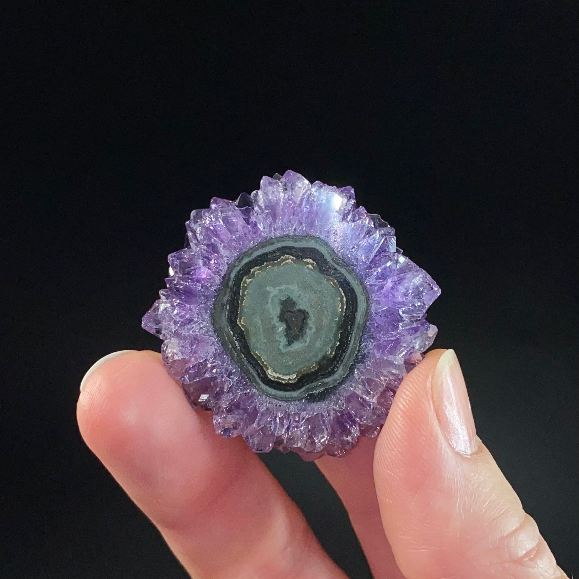 Amethyst Stalactite Slice from Artigas, Uruguay