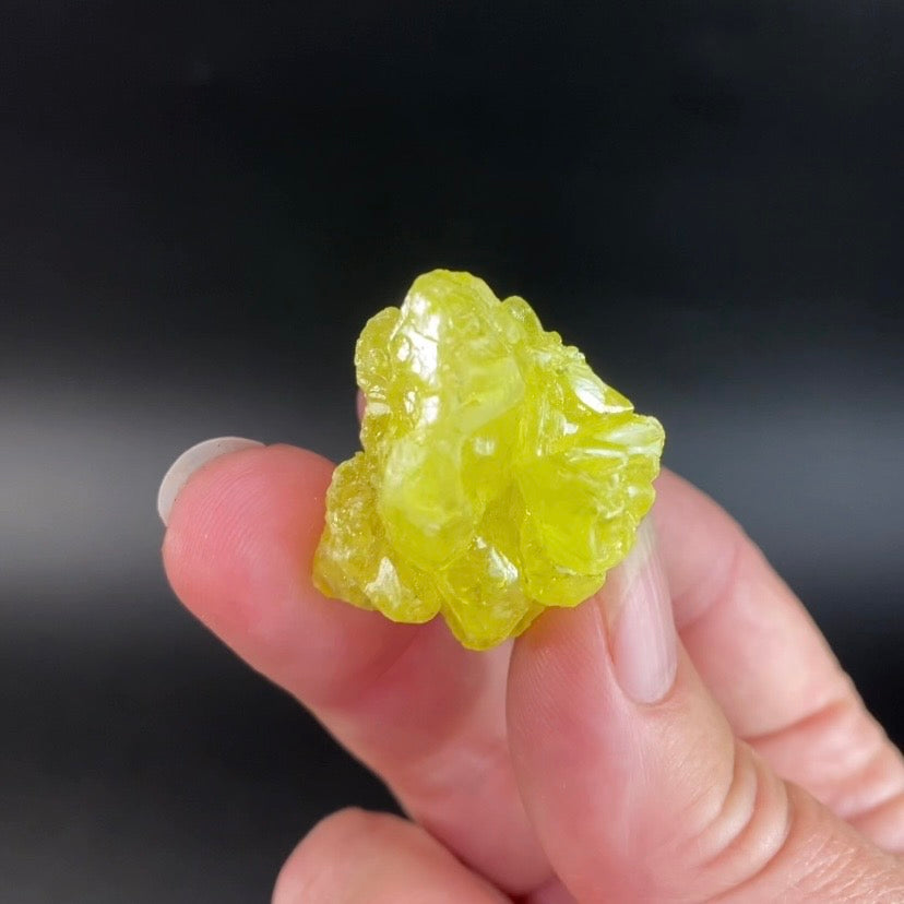 Natural Skeletal Sulfur Crystal, El Desierto Mine, Bolivia