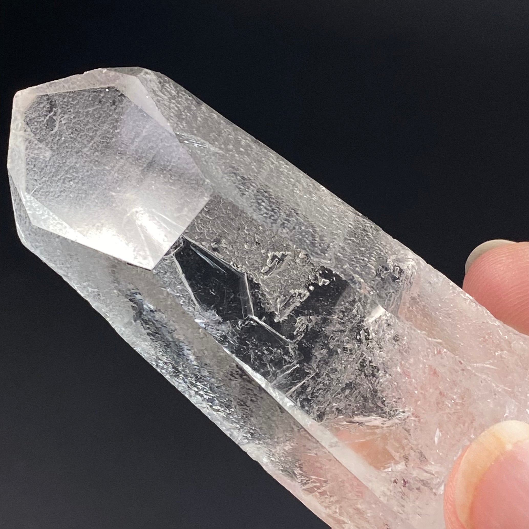 Water Clear Channeling Quartz Crystal with Starbrary Markings and Record Keeper