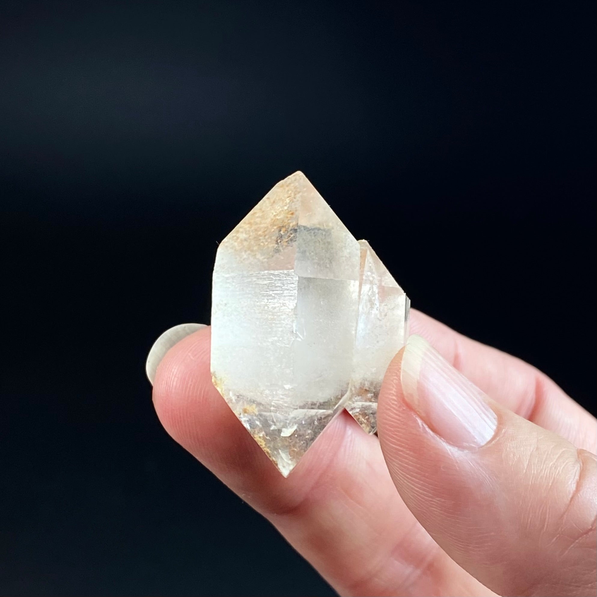 Double Terminated Twin Quartz Crystal Cluster