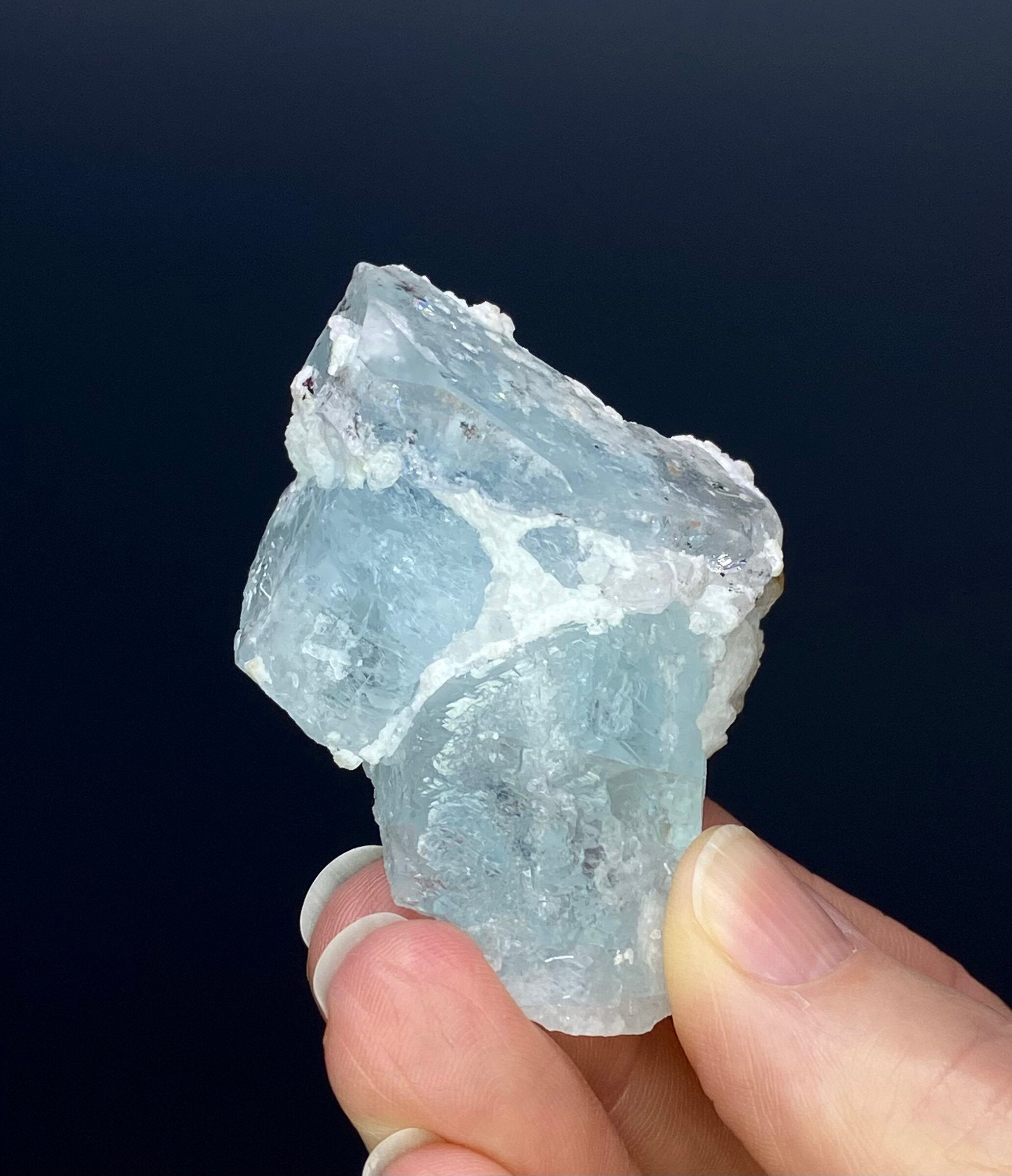 Etched Aquamarine Crystal Cluster