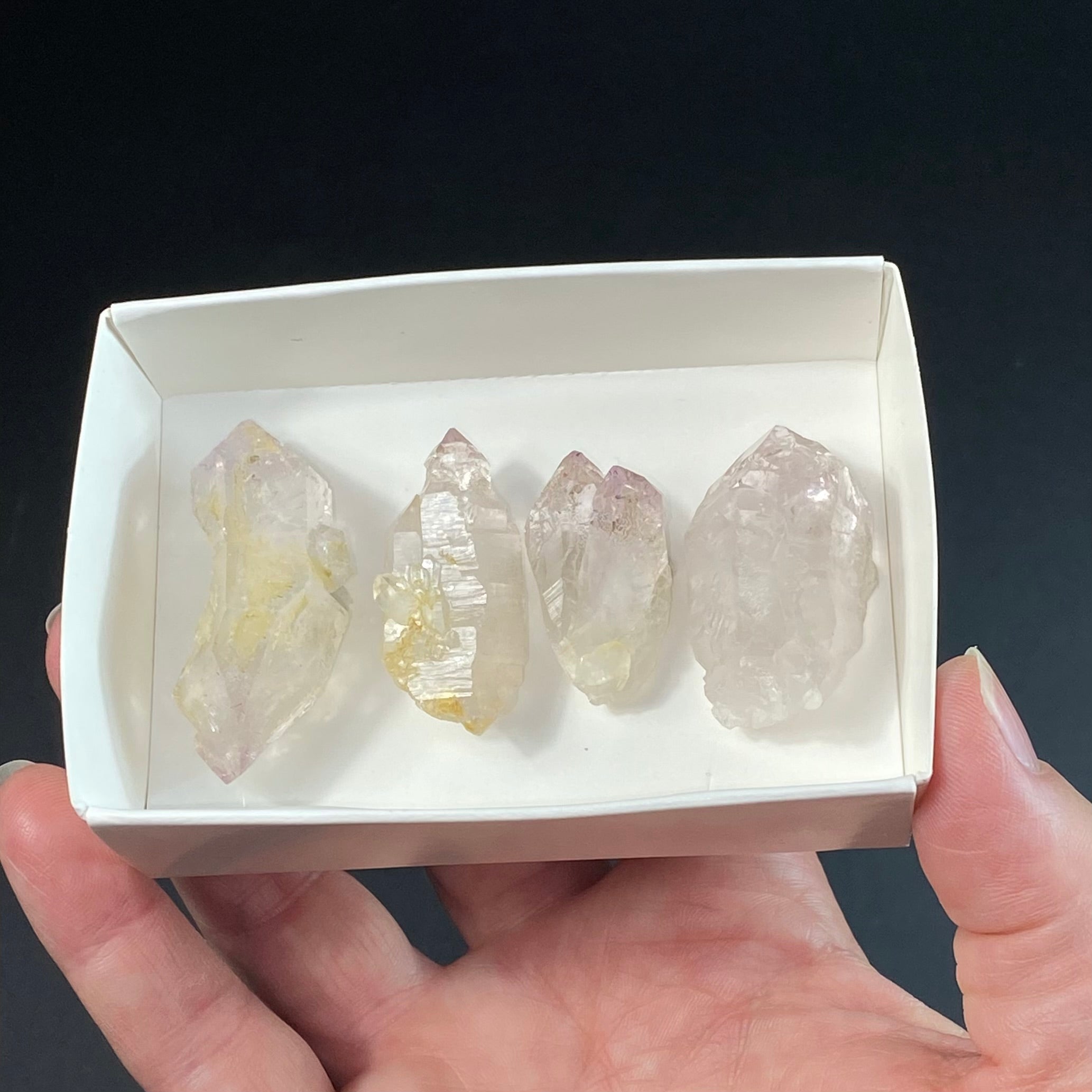 Light Purple Amethyst Crystals, Lot of 4 Crystals
