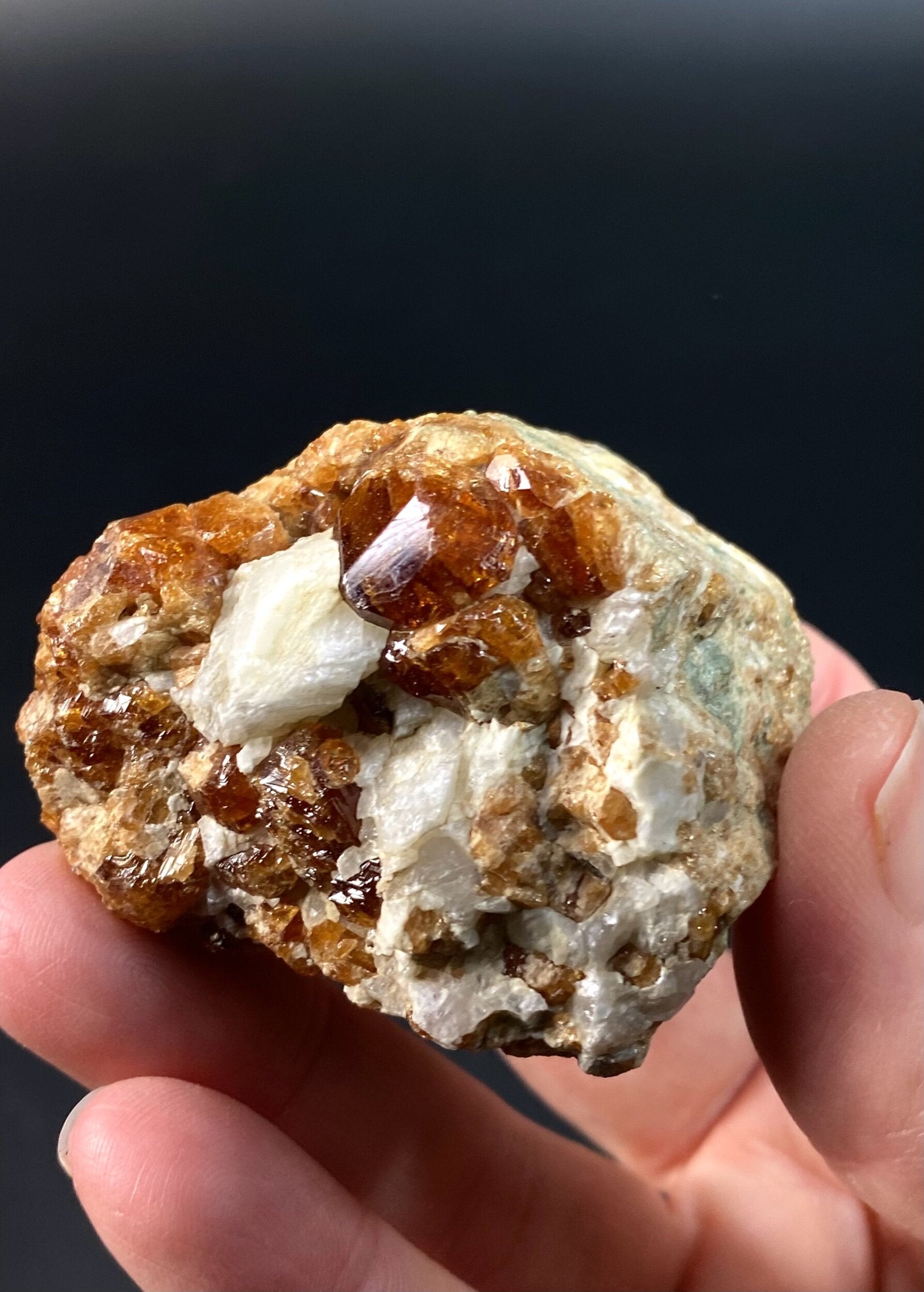 Spessartine Garnet Crystals on Matrix from Laghman, Afghanistan