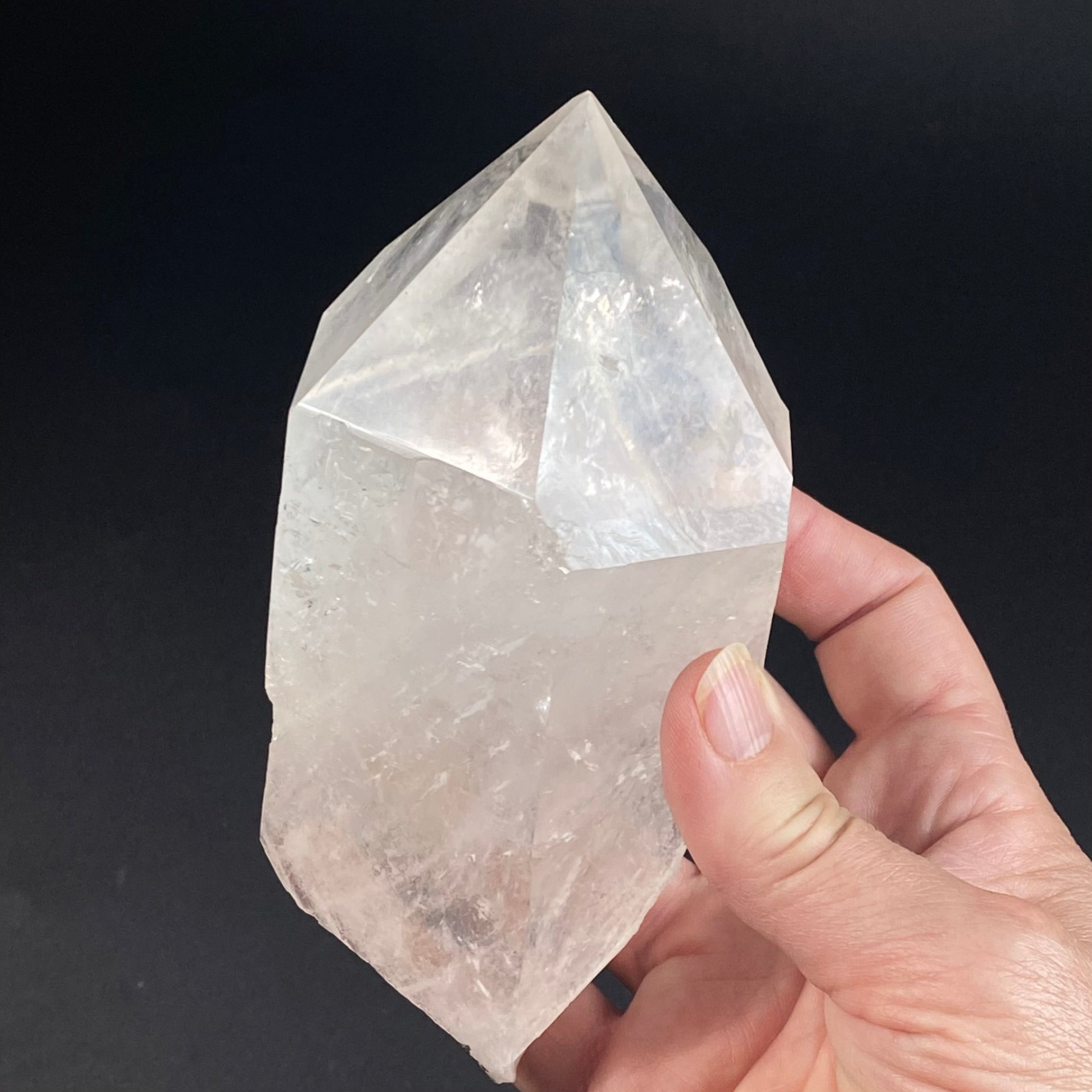 Generator Quartz Crystal with Record Keepers and Macromosaic Markings from Minas Gerais, Brazil