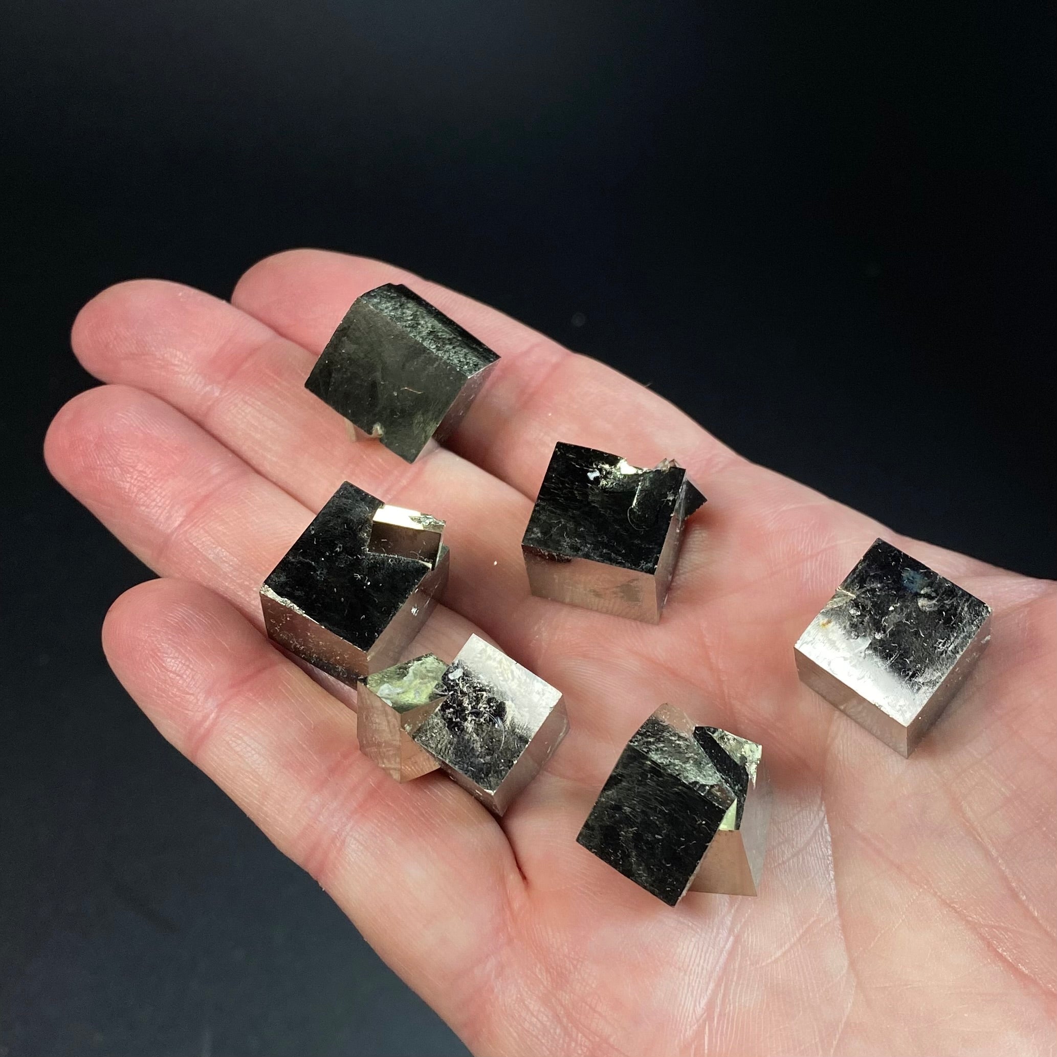 Natural Cubic Pyrite Specimen from Victoria Mine, Navajun, Spain