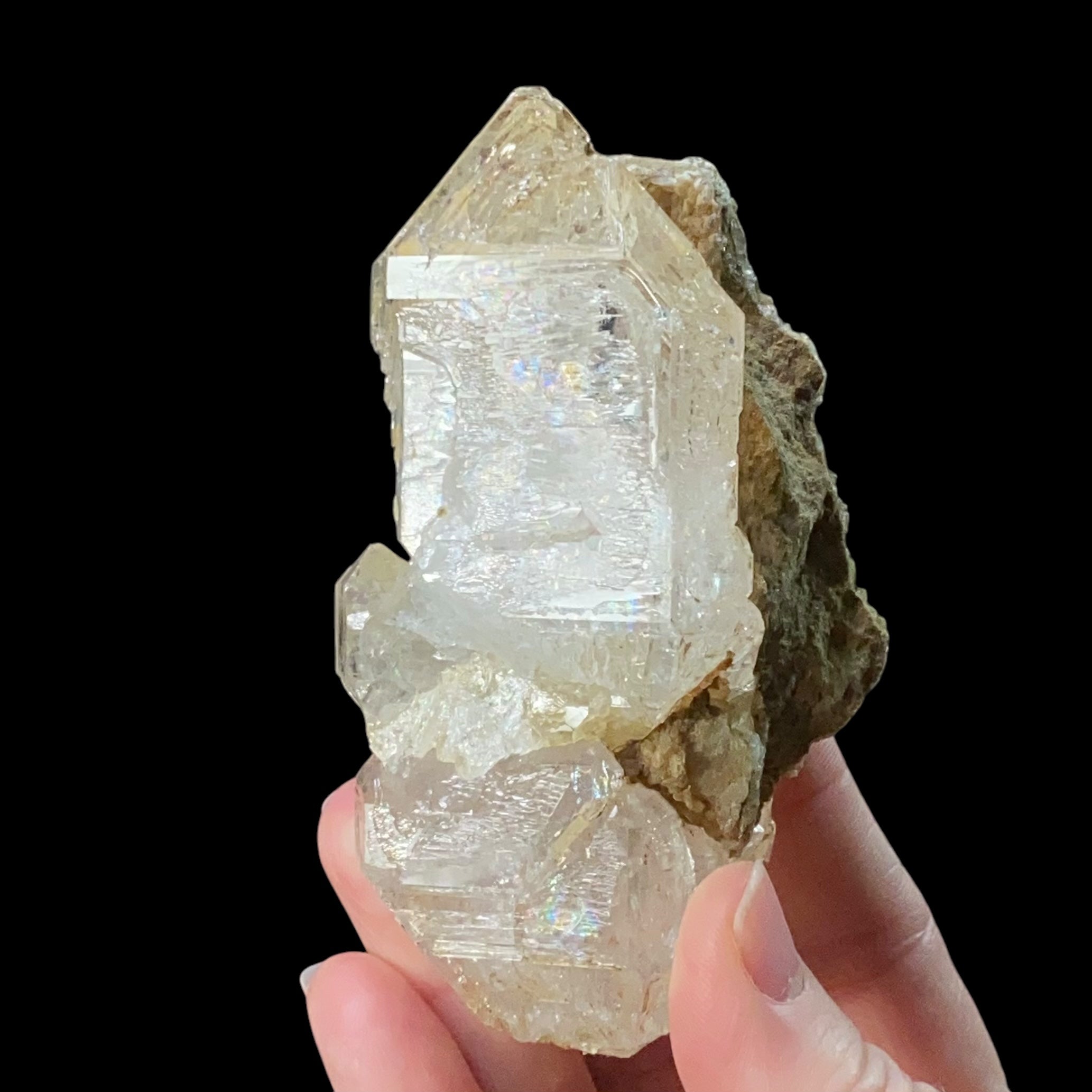 Double Terminated Window Skeletal Quartz Cluster