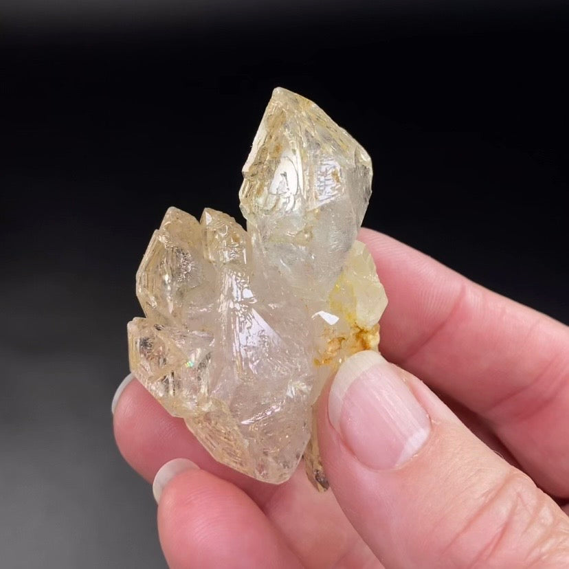 Double Terminated Fenster Window Quartz Crystal Cluster