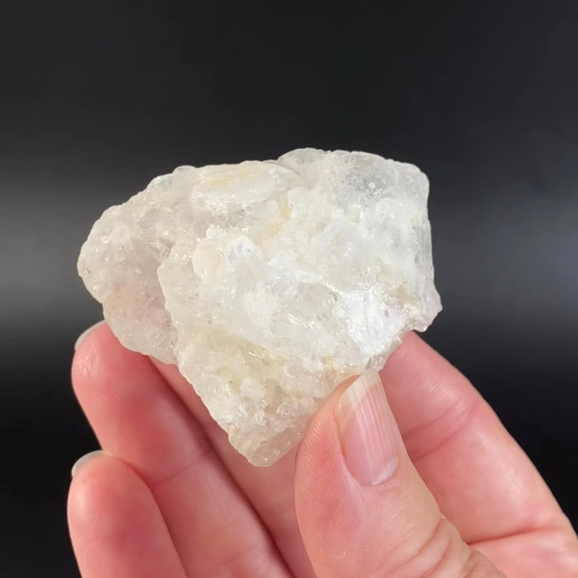 Clear Etched Pollucite Crystal