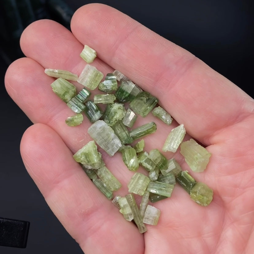 Green Tourmaline Lots 10 Grams from Paprok, Afghanistan