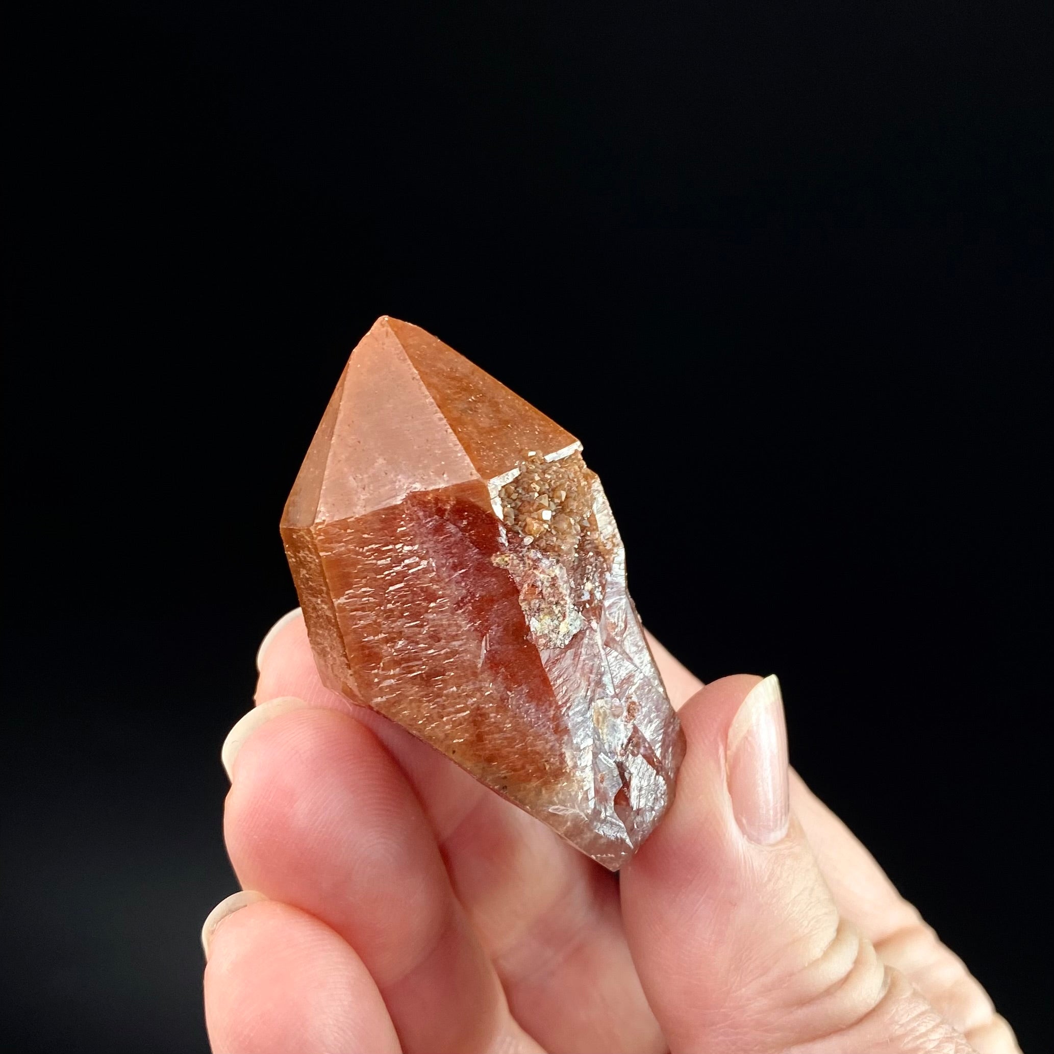 Red Hematite Generator Quartz Crystal Specimen from Tourash, Morocco
