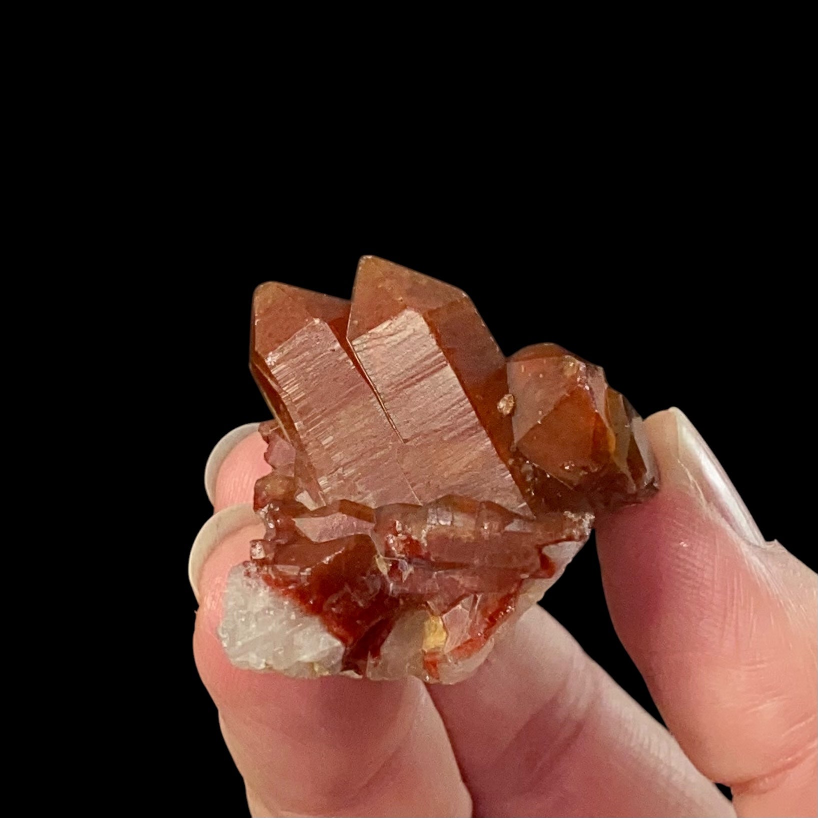 Red Quartz Crystal Specimens from Tourash, Morocco