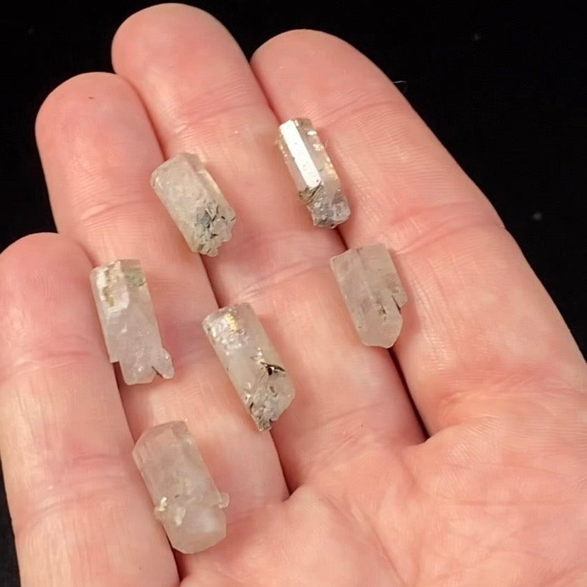 Terminated Pink Apatite Crystal with Muscovite Mica - Fluorescent Natural Crystal