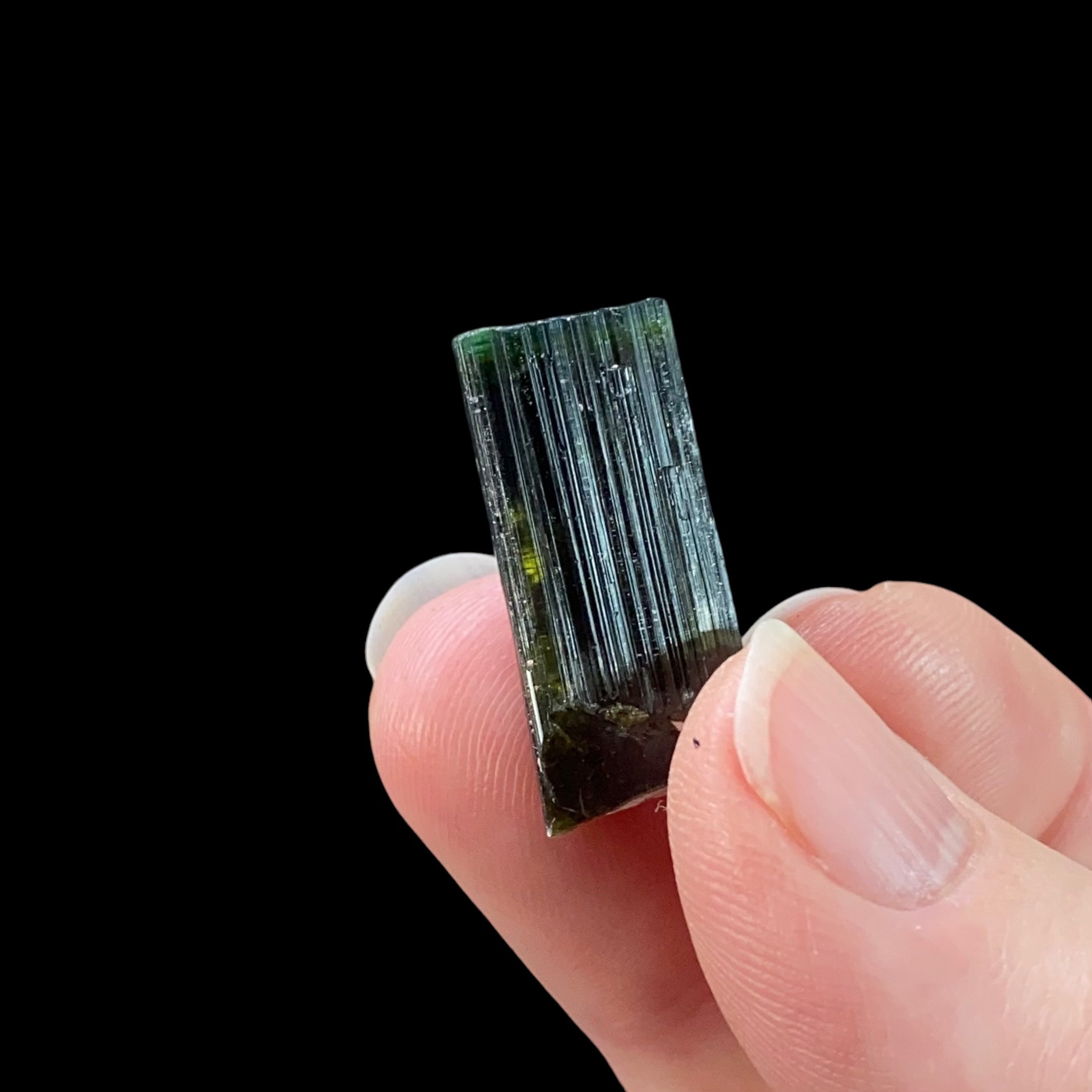 Terminated Bi Color Green Tourmaline Crystal from Shigar Valley, Pakistan