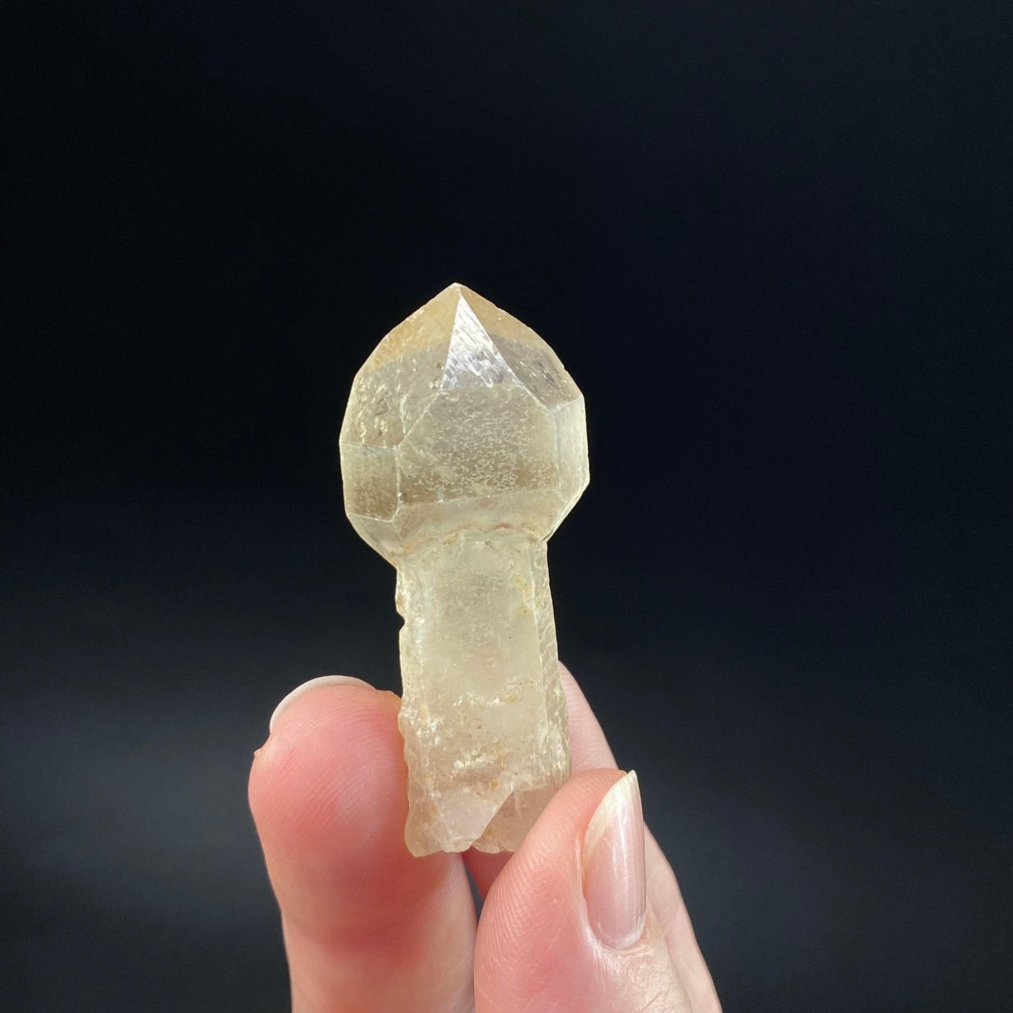 Light Smoky Quartz Scepter Crystal with Rare Trigonal Growth Habit