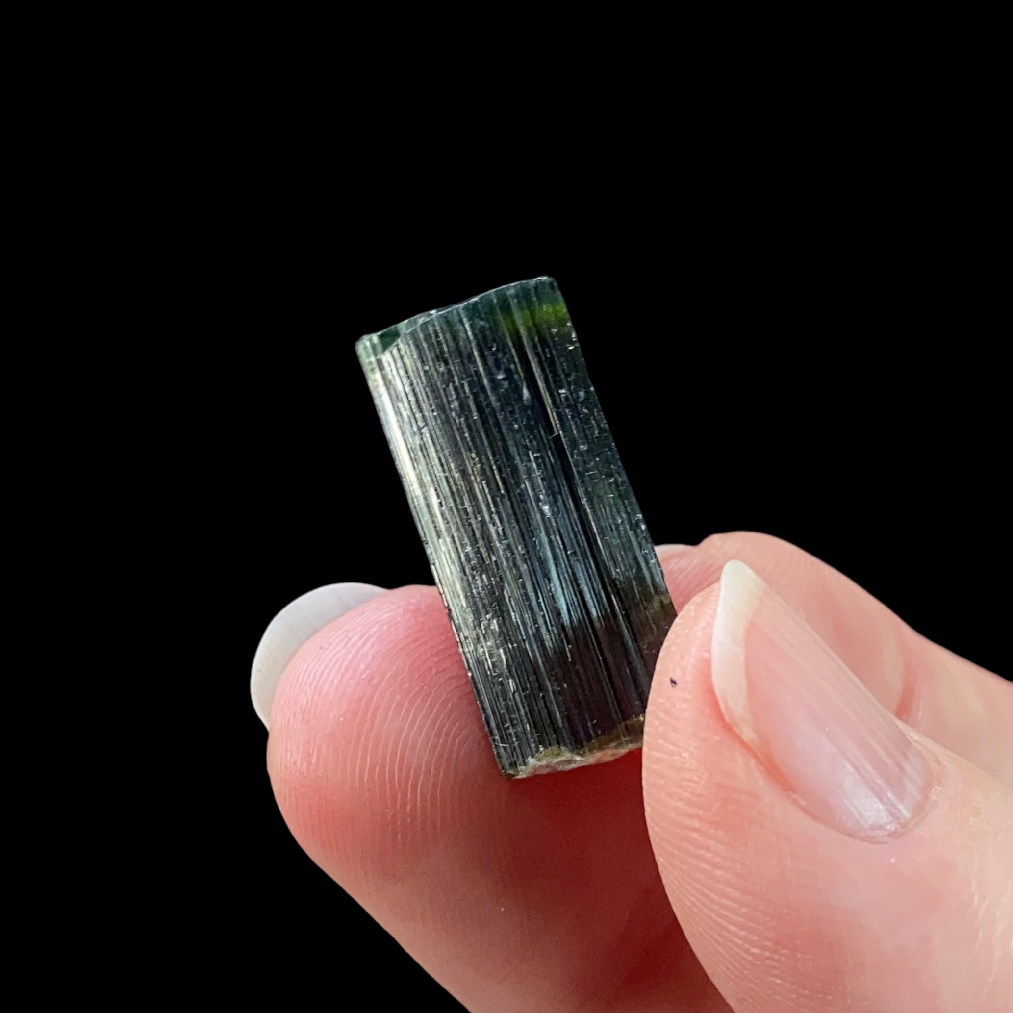 Terminated Bi Color Green Tourmaline Crystal from Shigar Valley, Pakistan