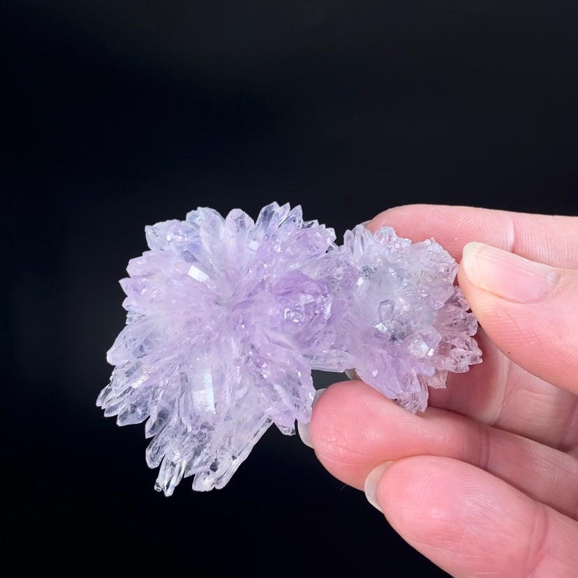 Amethyst Crystal "Flower" with Celadonite from Ametista do Sul, Brazil