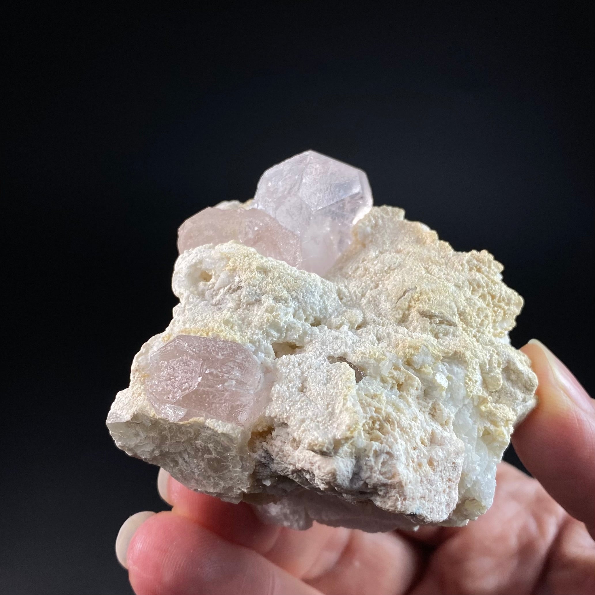 Beryl var. Morganite Crystals with Quartz, Feldspar & Mica