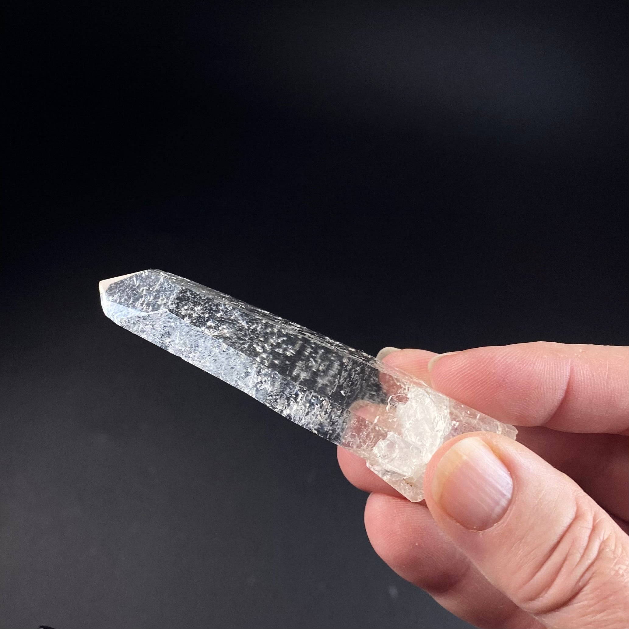 Water Clear Quartz Crystal with Starbrary Markings, Minas Gerais, Brazil