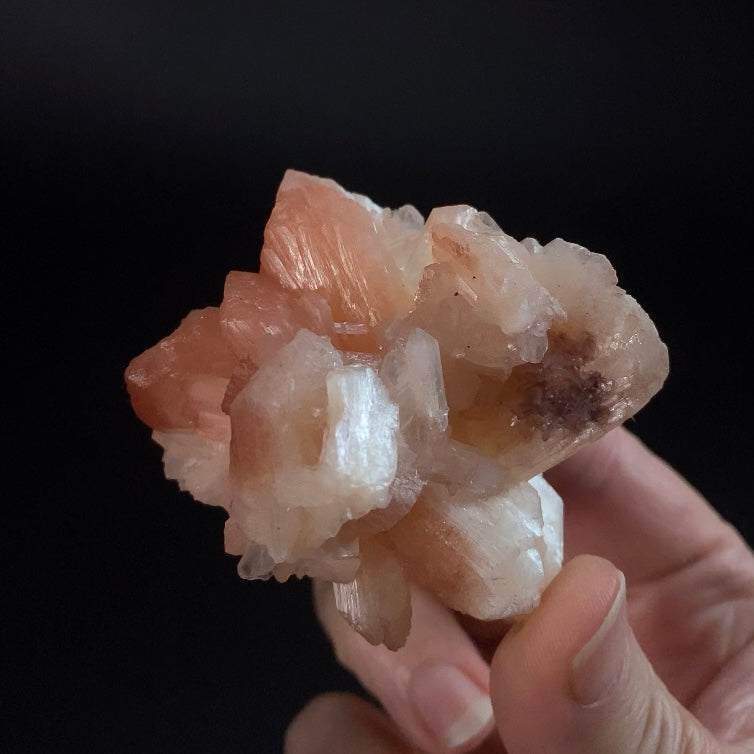 Peach and Red Hematite Stilbite Cluster, Maharashtra, India