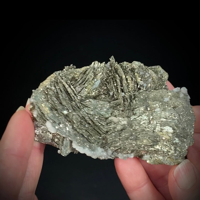 Pyrite After Pyrrhotite with Calcite from Trepca Mine Complex, Kosovo
