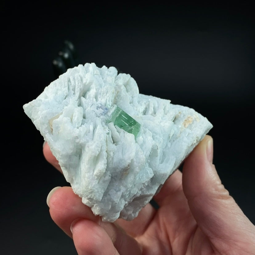 Green Tourmaline on Cleavelandite, Afghanistan