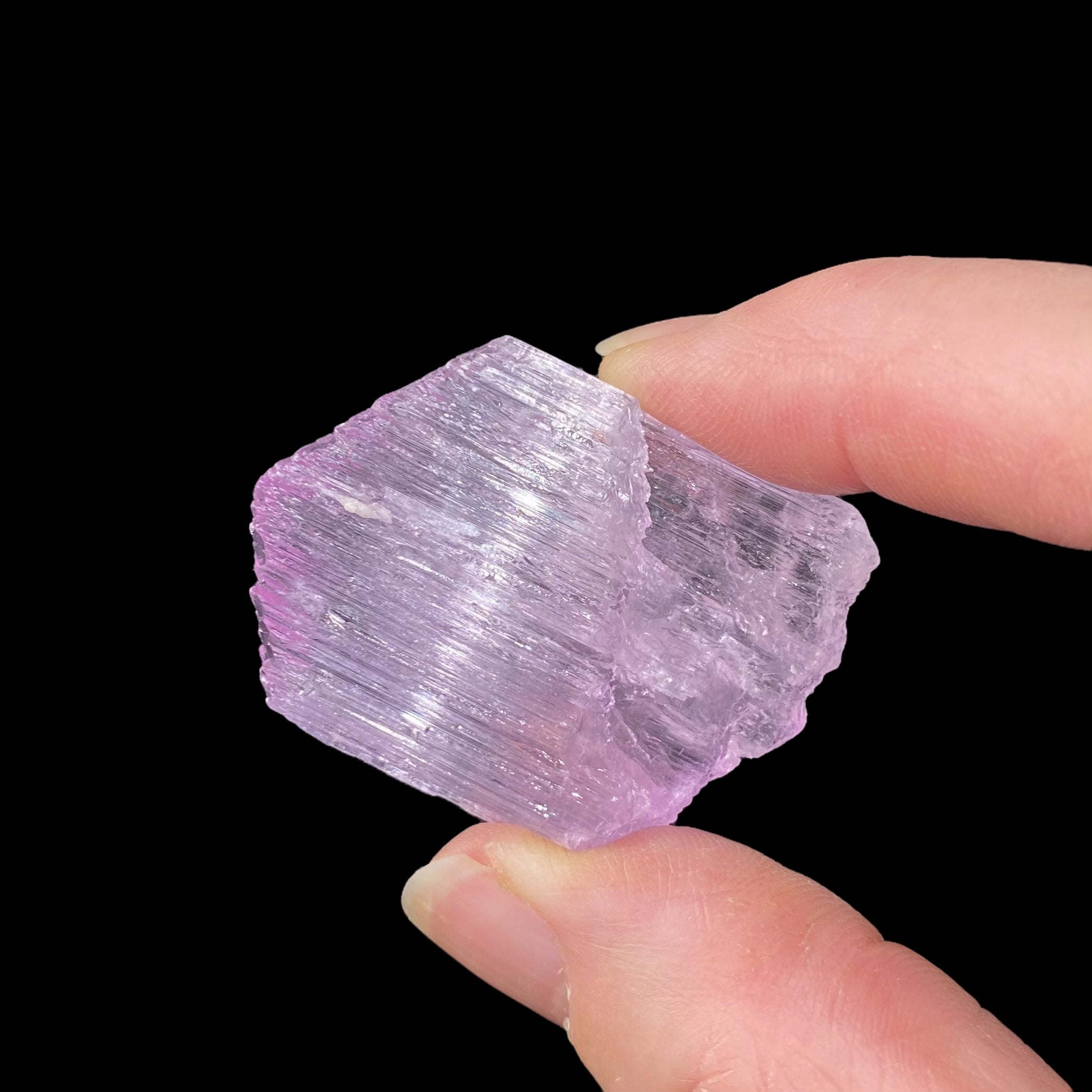 Pink Kunzite Spodumene Crystal, Fluorescent with Multiple Terminations