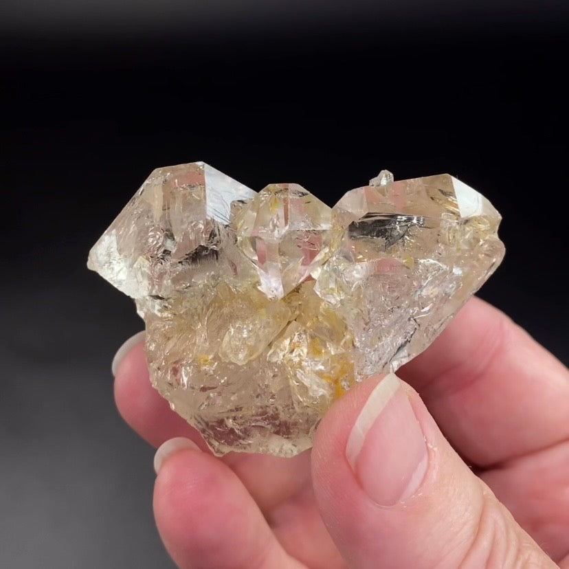 Double Terminated Fenster Window Quartz Crystal Cluster