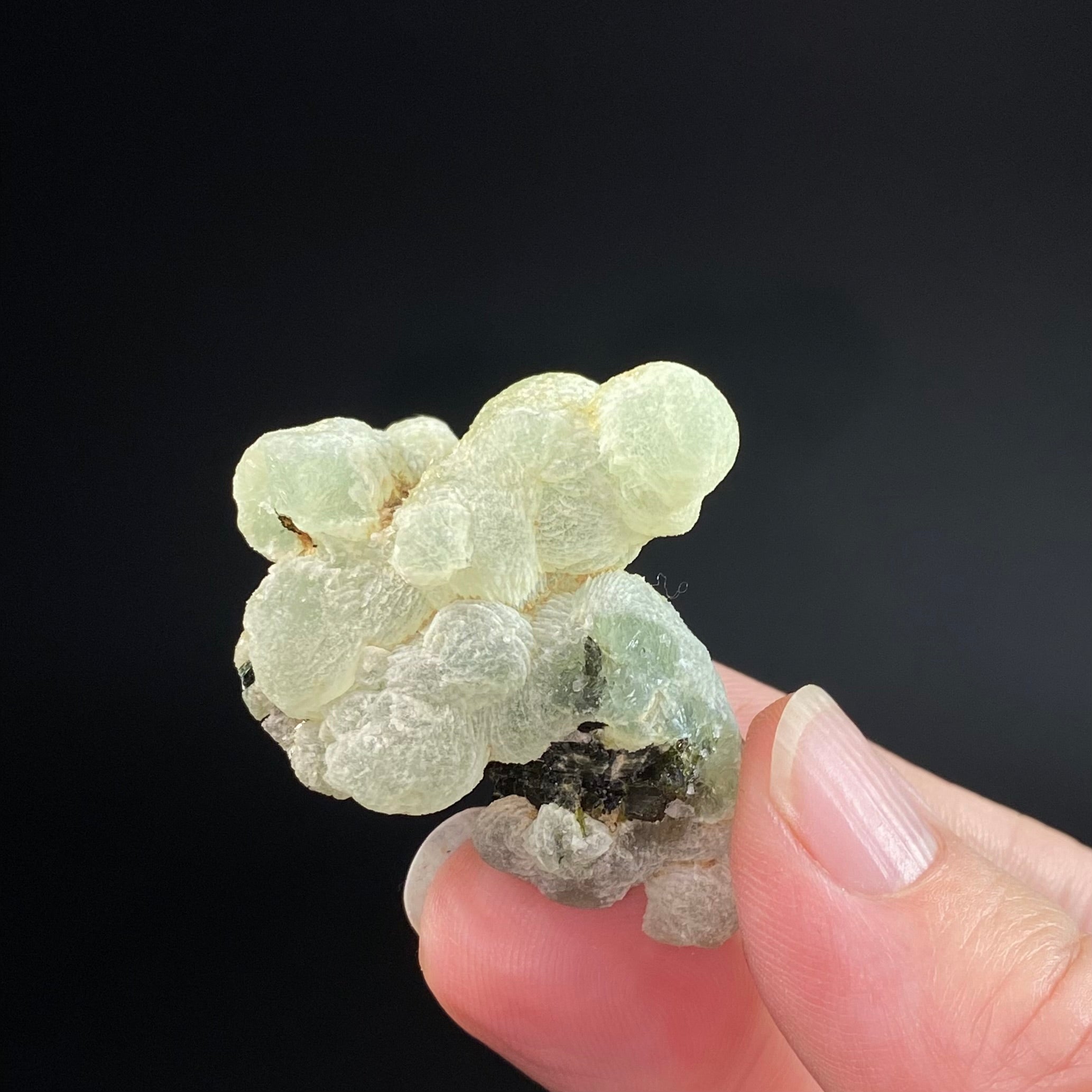 Botryoidal Prehnite Specimen with Epidote, Kayes Region, Mali
