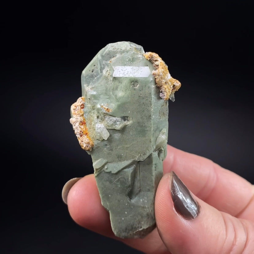 Lustrous Chlorite Included Quartz Cluster
