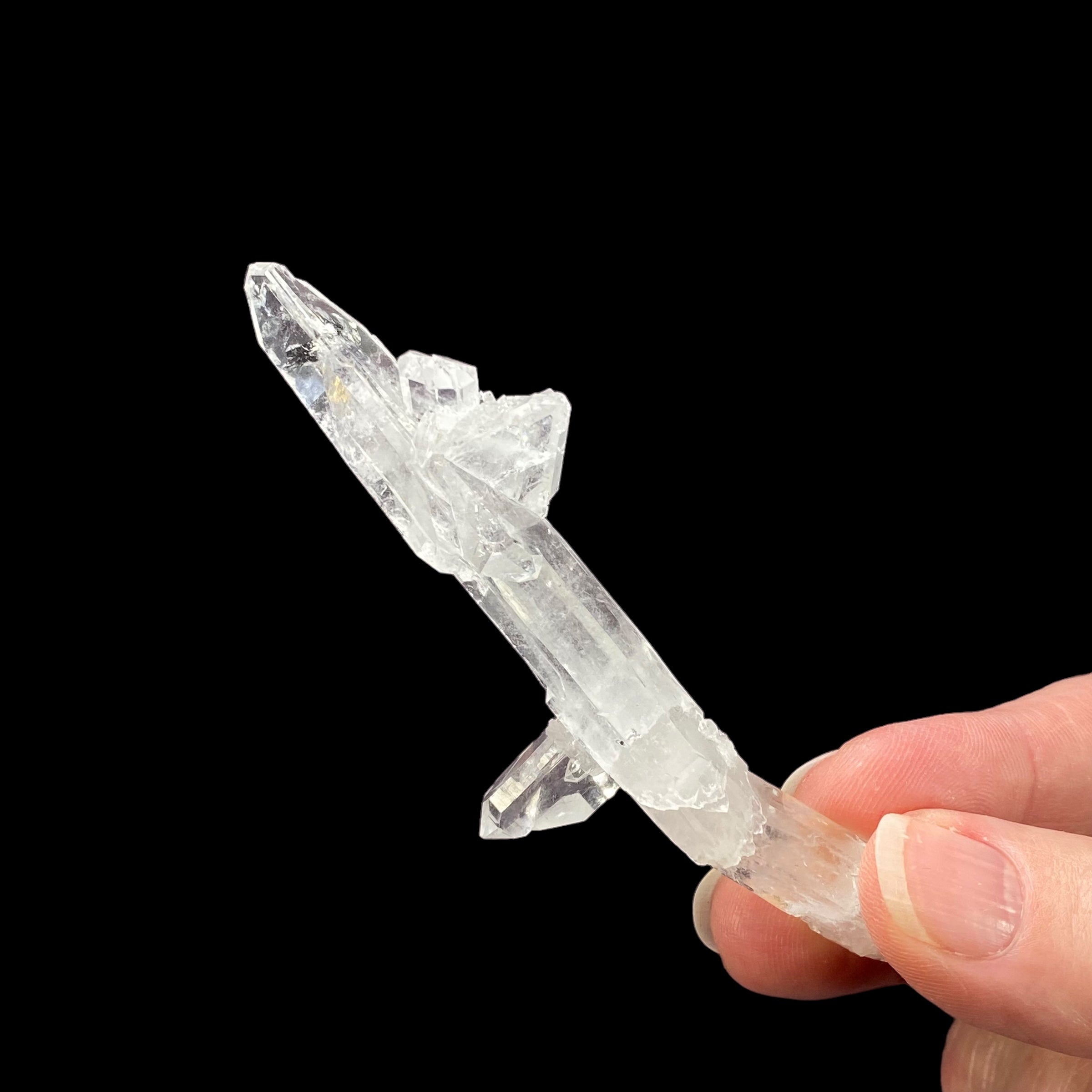 Faden Quartz Crystal Cluster with Natural Bend