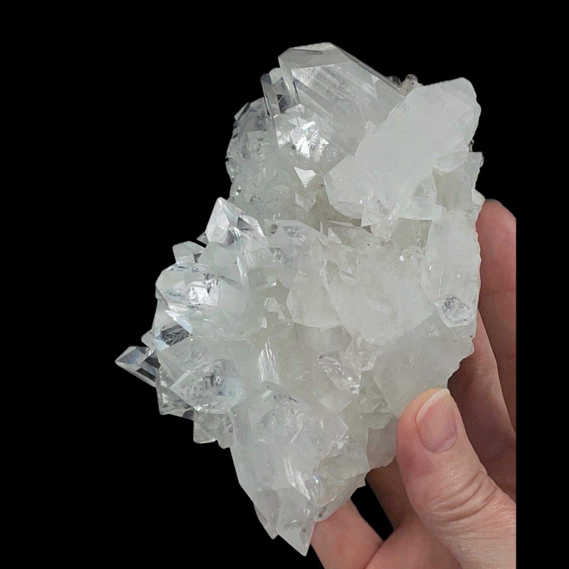 Clear Apophyllite Crystal Cluster