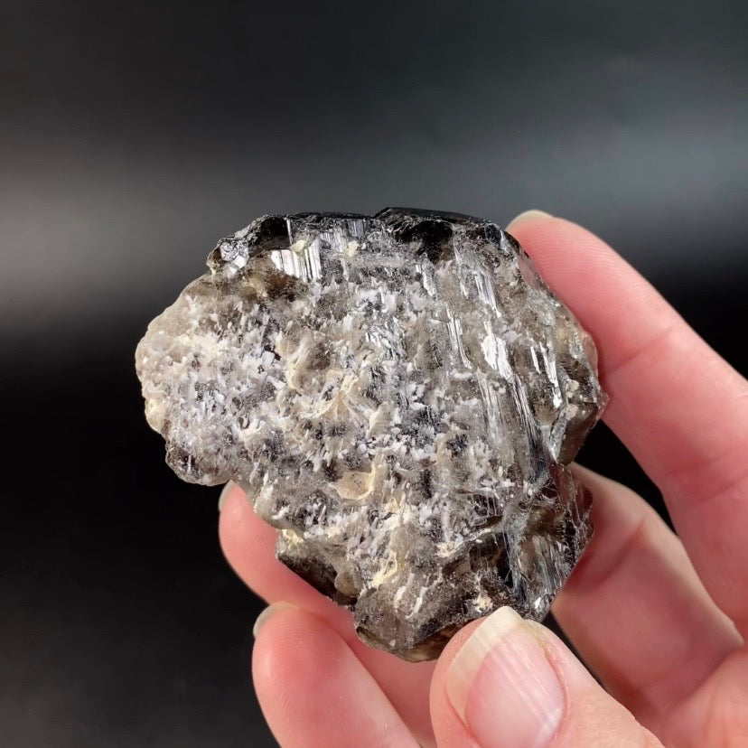 Smoky Etched Quartz Crystal from Minas Gerais, Brazil